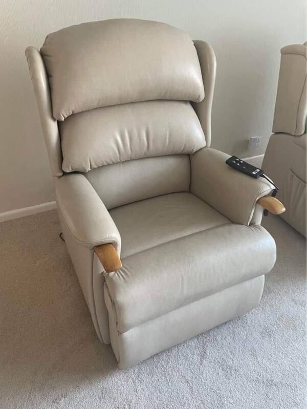 HSL Aysgarth Dual Motor Riser Recliner Chair, Leather, As New, Grande/Large Size-Award Winning Chair 2021 - Image 4