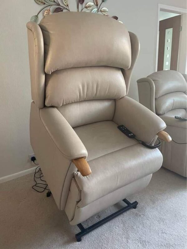 HSL Aysgarth Dual Motor Riser Recliner Chair, Leather, As New, Grande/Large Size-Award Winning Chair 2021 - Image 5